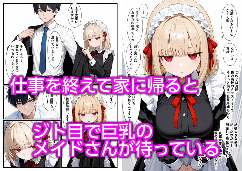 ジト目のメイドさん 「キモいキモい」と言いつつも甘々エッチで性欲処理してくれる-RJ01537237